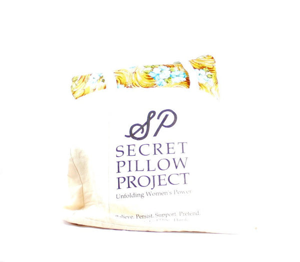 Sandy Beach with Blue Flowers Professional Secret Pillow