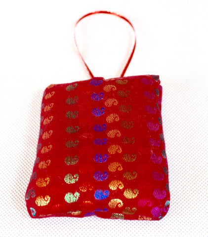 Red Paisley Really Tiny Secret Pillow